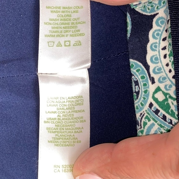 Liz Claiborne LizGolf Skort Blue Paisley with Belt and attached shorts Sz 8 - Picture 6 of 11